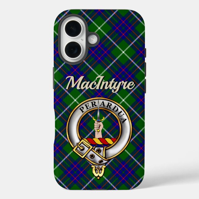 MacIntyre Clan-Abzeichen und Tartan iPhone / iPad- Case-Mate iPhone Hülle (Rückseite)