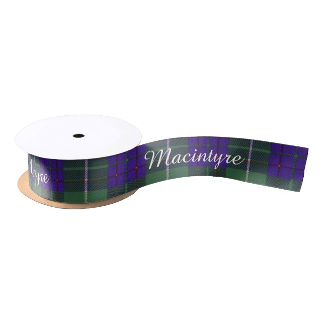 Macintyre Clan karierter schottischer Tartan Satinband (Spule)