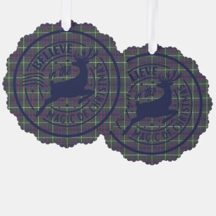 MacIntyre Hunting Modern Scottish Tartan Weihnacht Ornament Karte