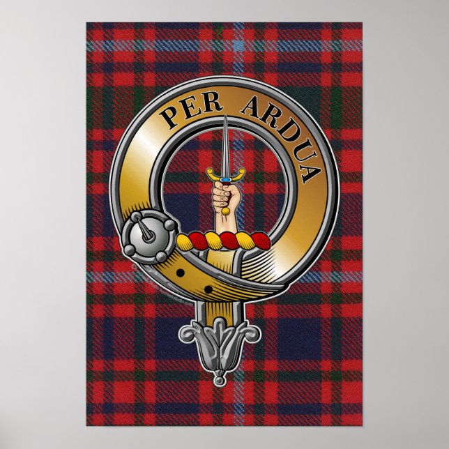 MacIntyre Tartan & Abzeichen Poster (Vorne)