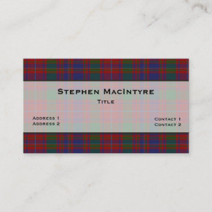 MacIntyre Tartan Kariert Custom Visitenkarte