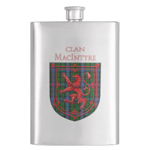 MacIntyre Tartan Scottish Kariert Lion Rampant Flachmann