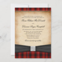MacIver Tartan Celtic Scottish Wedding Einladung