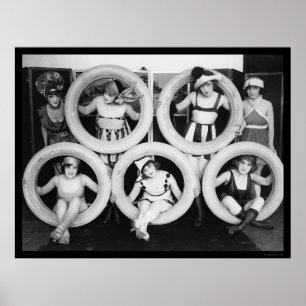 Mack Sennett, der Schönheiten 1922 badet Poster