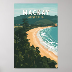 Mackay Australia Reisen Art Vintag Poster