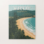 Mackay Australia Reisen Art Vintag Puzzle<br><div class="desc">Mackay Retro Vektor Reise Design. Mackay ist eine Stadt in Queensland,  an der Ostküste Australiens. Vor der Küste befindet sich ein Abschnitt des Great Barrier Reef.</div>