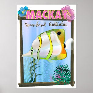 Mackay Australia Tropical travel poster