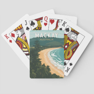 Mackay Australien Reise Kunst Vintage Spielkarten