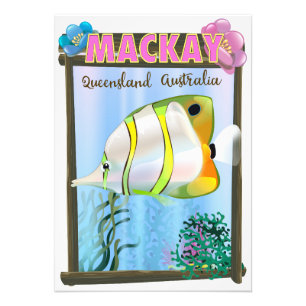 Mackay Australien Tropisches Reiseplakat Fotodruck
