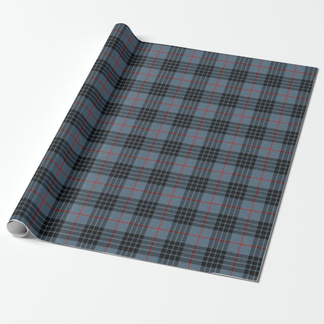 MacKay Blue Tartan Kariertes schottisches Muster Geschenkpapier (Ungerollt)