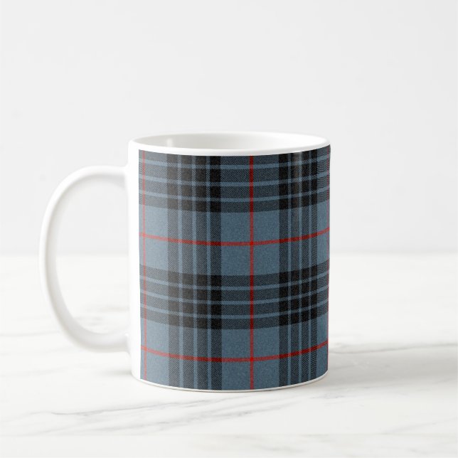 MacKay Blue Tartan Kariertes schottisches Muster Kaffeetasse (Links)
