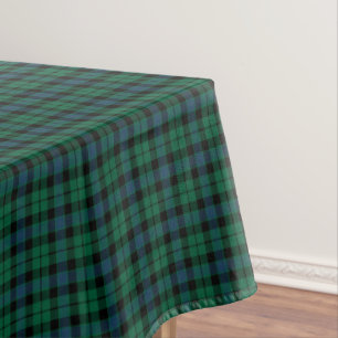 MacKay Clan-Grün, Blauer und Schwarzer Tartan Tischdecke