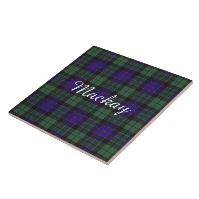 Mackay Clan karierter schottischer Tartan Fliese (Seite)
