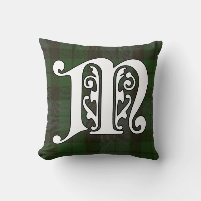 MacKay Clan Tartan Monogram Kissen (Vorderseite)