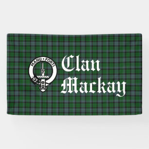 Mackay Crest Badge and Tartan Banner