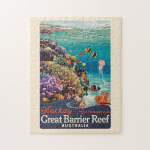 Mackay Great Barrier Reef Reise Kunst Vintage Puzzle