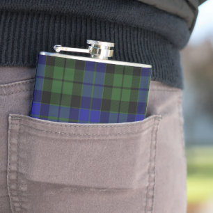 MacKay Green Scottish Clan Tartan Kariert Flachmann