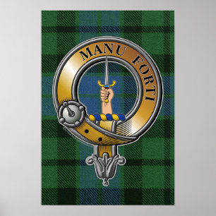 MacKay Tartan & Abzeichen Poster