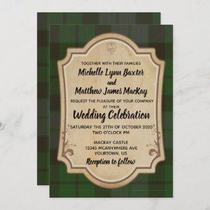 MacKay Tartan Hochzeitseinladung Einladung