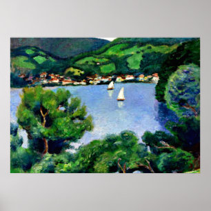 Macke - Blick auf Tegernsee Poster