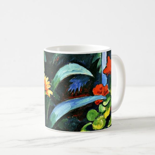 Macke - Blume im Garten Kaffeetasse (VorderseiteRechts)