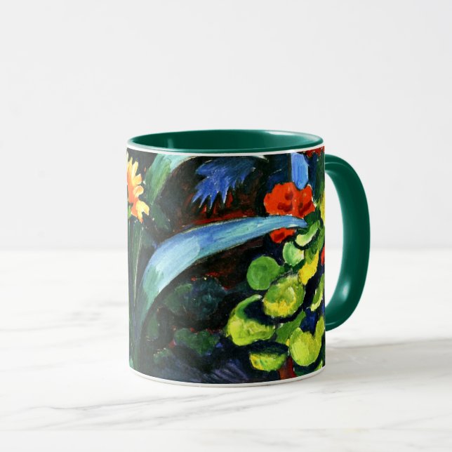 Macke - Blumen im Garten, Tasse (VorderseiteRechts)