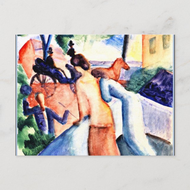 Macke - Gruß, Gemälde Postkarte (Vorderseite)
