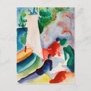 Macke - Picnic am Strand Postkarte