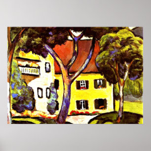 Macke - Staudacher's House in Tegernsee Poster