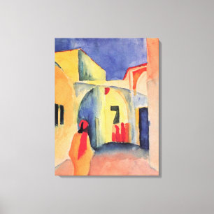 Macke View eines Vintagen Augusts in eine Lane Leinwanddruck