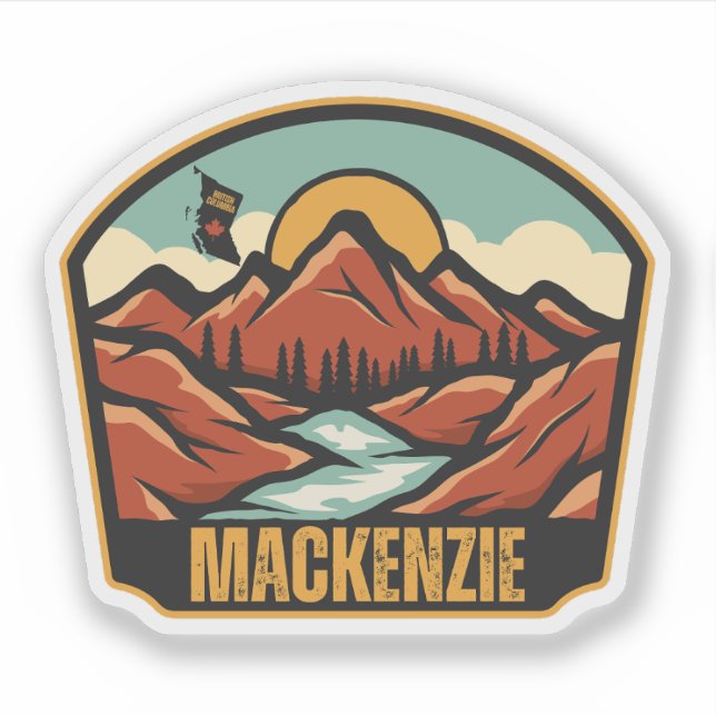 Mackenzie, British Columbia Aufkleber (Vorderseite)