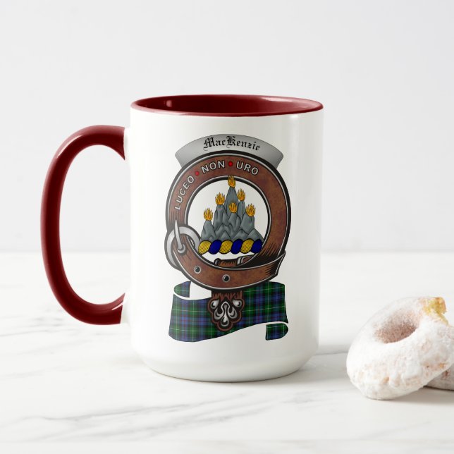 MacKenzie Clan Abzeichen Combo 15oz Tasse (Mit Donut)