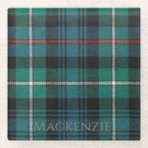Mackenzie Clan Tartan Glass Untersetzer