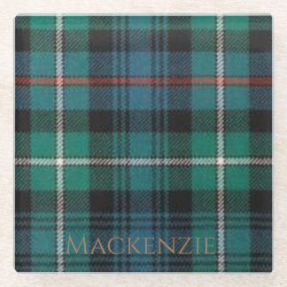Mackenzie Clan Tartan Glass Untersetzer
