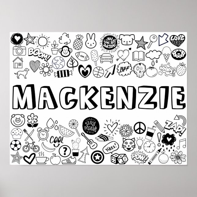 "MACKENZIE" Farbgestaltung für sich selbst - Kontu Poster (Vorne)