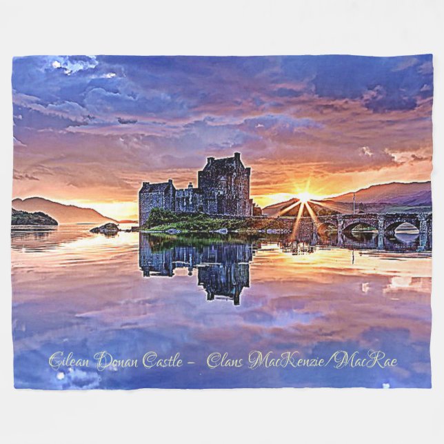 MacKenzie, McRae Scottish Clan Eilean Donan Castle Fleecedecke (Vorderseite (Horizontal))