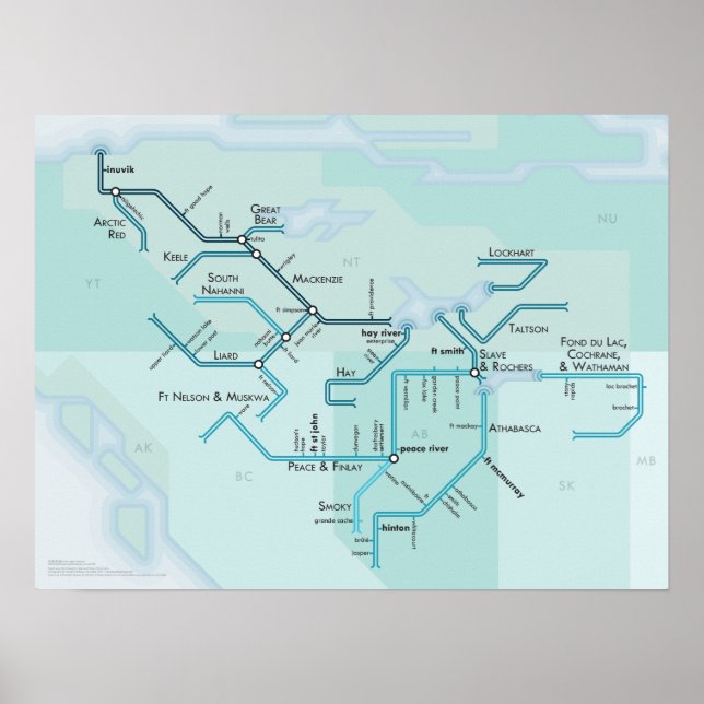 Mackenzie River System, 15 x 20 Poster (Vorne)