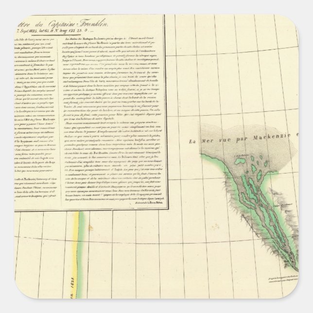 Mackenzie River, Yukon Quadratischer Aufkleber (Vorderseite)
