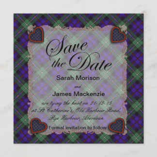 Mackenzie Scottish Clan Tartan - Kariert Save The Date