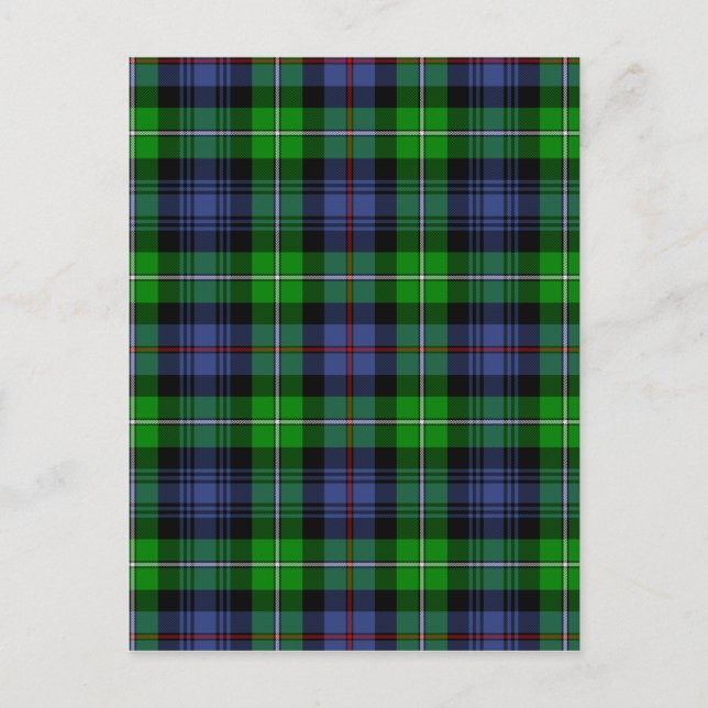MacKenzie Tartan (alias Seaforth Highlanders Tarta Postkarte (Vorderseite)