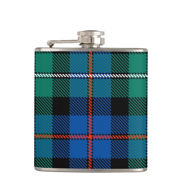 MacKenzie Tartan Flasche Flachmann (Vorderseite)