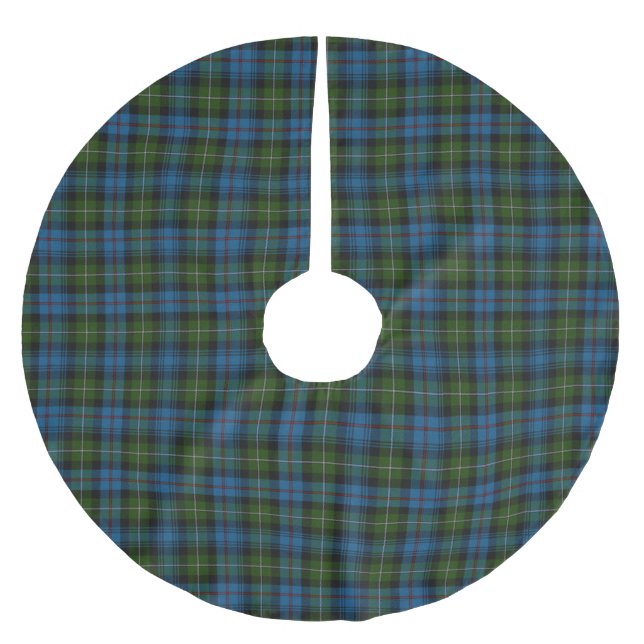 MacKenzie Tartan Kariert Tree Skirt Polyester Weihnachtsbaumdecke (Vorderseite)