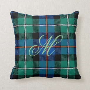 Mackenzie Tartan Monogramm Pilz Kissen