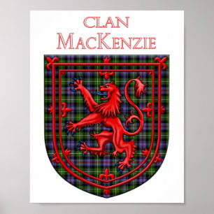 MacKenzie Tartan Scottish Kariert Lion Rampant Poster