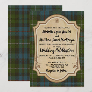 MacKenzie Tartan Wedding Einladung