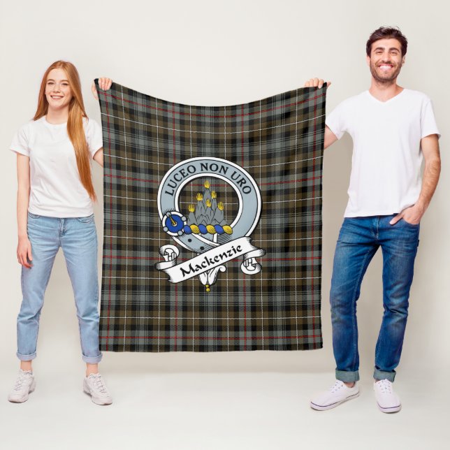 MacKenzie Weathered Clan Abzeichen Tartan Kariert Fleecedecke (Beispiel)