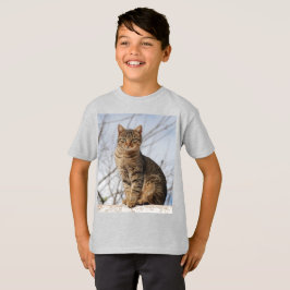Mackerel Tabby Cat Kid's T-Shirt