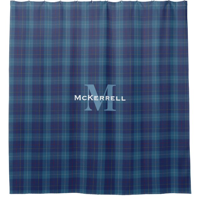 MacKerrell Clan Tartan Karierter Duschvorhang (Vorderseite)
