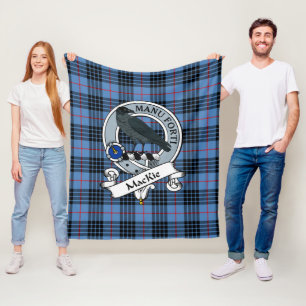 MacKie Blue Clan Abzeichen Tartan Kariert Fleecedecke