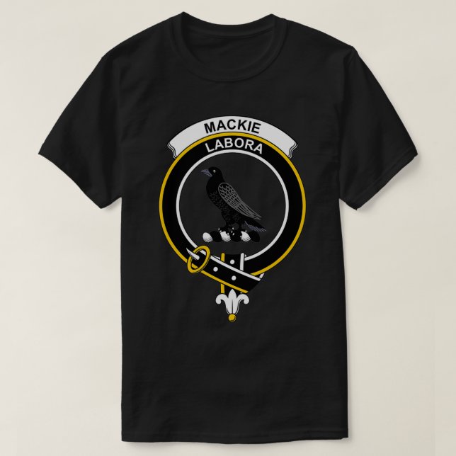 MacKie Wappen Tartan Clan Scottish Clan T-Shirt (Design vorne)
